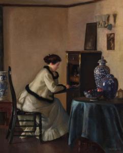 PAXTON WILLIAM M C GREGOR 1869-1941,The Letter,1910,Sotheby's GB 2024-01-19