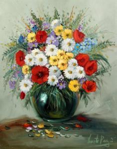 PAYA VICENTE,Still Life of Mixed Flowers in a Glass Vase,20th Century,John Nicholson 2020-08-21