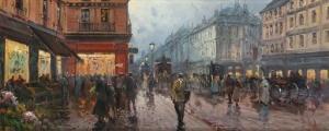 PAYES Emilio 1935,Parisian street scene,John Moran Auctioneers US 2020-06-24