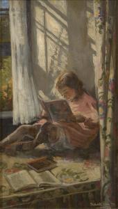PAYNE Frances Mallalieu 1885-1975,Girl Reading by a Window,1927,Leonard Joel AU 2020-10-21