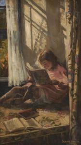 PAYNE Frances Mallalieu 1885-1975,Girl Reading by a Window,1927,Leonard Joel AU 2023-10-24