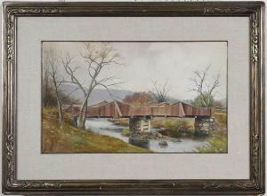 PAYNE GEORGE S 1860-1938,The Covered Bridge,Brunk Auctions US 2019-05-16