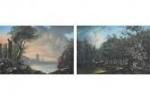 PAYNE W.R 1800-1800,Coastal view at sunset and woodland scene with fig,Peter Wilson GB 2015-09-16