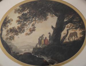 PAYNE William 1760-1833,COUNTRYFOLK BY A TREE,Lawrences GB 2017-04-07