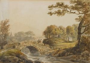 PAYNE William 1760-1833,Figures crossing a bridge,Bonhams GB 2008-03-11