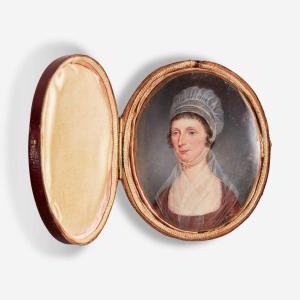 PEALE James 1749-1831,Portrait Miniature of a Lady,1792,Freeman US 2022-05-03