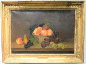 PEALE Mary Jane 1826-1902,still life with bowl of fruit,1860,Nadeau US 2020-10-24