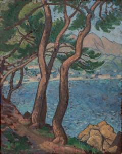 PEARCE Charles Maresco 1874-1964,TREES BY THE BAY,Stephan Welz ZA 2021-03-23