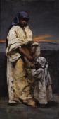 PEARCE Charles Sprague 1851-1914,Mother and Child, Evening Desert,Heritage US 2008-11-20
