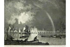 PEARCE CYRIL 1882-1967,Harbour with Rainbow,1921,Keys GB 2015-08-07