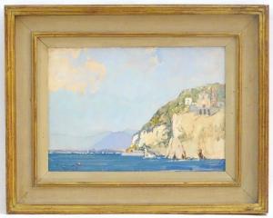 PEARCE Edward Holroyd 1901-1990,A coastal view of Vico Equense, Italy, with the,Claydon Auctioneers 2021-08-04