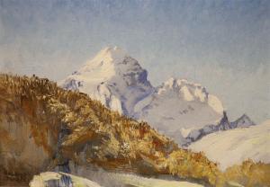 PEARCE Edward Holroyd 1901-1990,Alpine scene from Pontresina,Gorringes GB 2021-05-17