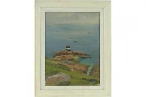 PEARCE Ivy T 1900-1900,Coastal view with lighthouse,Burstow and Hewett GB 2015-05-27