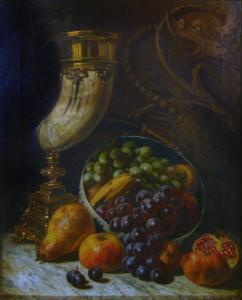 PEARCE P.M,Still life in the Dutch manner - Bowl of fruit and,1854,Canterbury Auction GB 2008-09-16