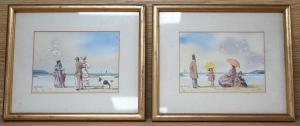 PEARCE Rod 1942,Edwardians on the beach,Gorringes GB 2023-01-30