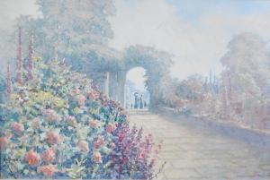 PEARCE Rod 1942,Figures on a garden path in the summer,Lacy Scott & Knight GB 2019-04-13