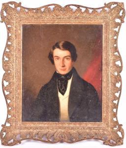 PEARCE Stephen,a portrait of a gentleman in a black frock coat,Dawson's Auctioneers 2022-05-26