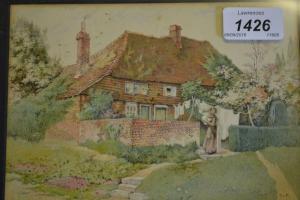 PEARCE Trino,Mother and child before a cottage,Lawrences of Bletchingley GB 2016-09-06