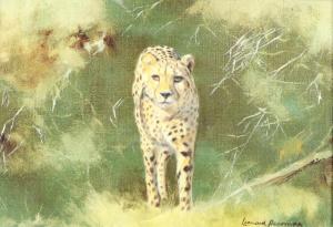 PEARMAN Leonard 1912-2003,study of a standing leopard,Denhams GB 2023-02-22