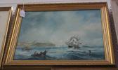 PEARS Dion,Coastal View with Sailing Vessels on Calm Waters,20th Century,Tooveys Auction 2008-07-16