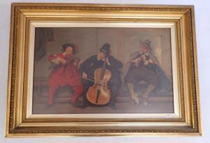PEARS,three cavaliers playing a violin, cello and pipe,Smiths of Newent Auctioneers GB 2024-02-15