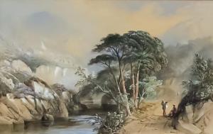 PEARSON G 1900-1900,River landscape with figures on track to right,Canterbury Auction GB 2021-06-05