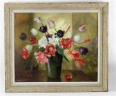 PEARSON Marguerite Stuber 1898-1978,floral still life (tulips),Kaminski & Co. US 2022-04-02