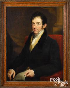 PEARSON Mary Martha Dutton 1799-1871,Portrait of a gentleman,1824,Pook & Pook US 2021-10-01