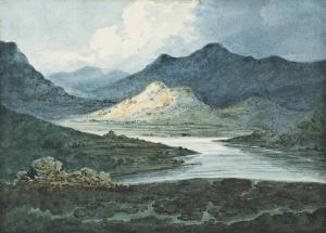 PEARSON William 1772-1849,Sunrise over the Lake District watercolour with sc,Christie's 2011-10-25