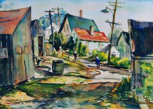 PEASLEE Marguerite Elliott 1901-1961,Village Street,Skinner US 2015-08-13