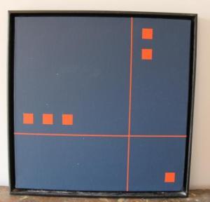 PEAUIT Maud 1926-2012,Composition géométrique bleue et rouge,Kahn & Associes FR 2017-10-06
