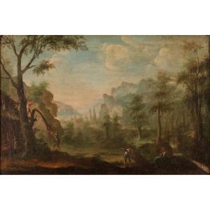 PECCHIO Domenico 1687-1760,Capanna di taglialegna nel bosco,Galleria Sarno IT 2021-03-24