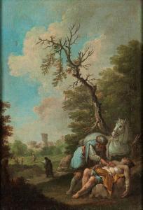 PECCHIO Domenico 1687-1760,LANDSCHAFT MIT DEM GUTEN SAMARITER,Hampel DE 2021-03-25