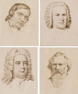 PECH Waldemar 1911,portraits de compositeurs,Dogny Auction CH 2012-11-27