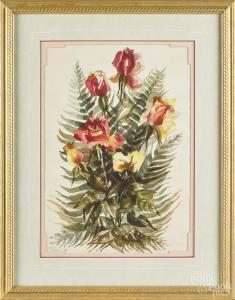 PECHIN Shelly 1900,Floral watercolor,c.1900,Pook & Pook US 2015-06-17