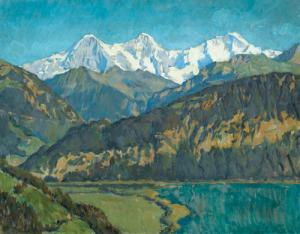 PECHUEL LOESCHE William 1885-1959,Sommerlicher Blick auf Eiger,Dobiaschofsky CH 2010-11-10