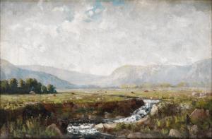 PECK charles 1827-1900,Western Landscape,1890,Swann Galleries US 2015-06-04