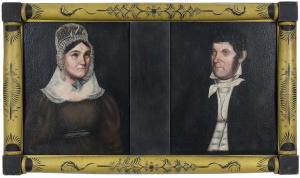 PECK Sheldon 1797-1869,A Pair of Portraits,1830,Brunk Auctions US 2023-11-18