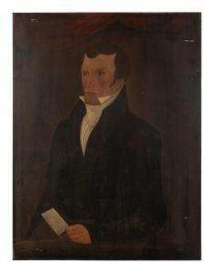 PECK Sheldon 1797-1869,Portrait of a New York Gentleman with a Letter cir,1834,Hindman US 2024-03-14
