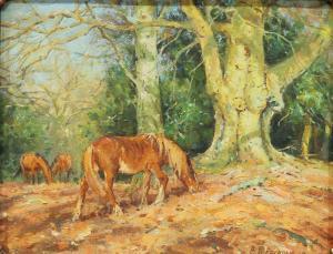 PECKHAM Barry Arthur 1945,Ponies in Ashurst Wood,2007,Bamfords Auctioneers and Valuers GB 2023-01-19