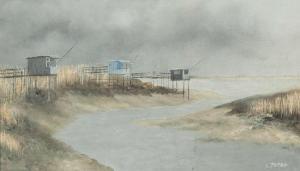 PECOU LOUIS,Calabeyre Medoc, Fishing Huts by the Coast,Adams IE 2015-11-22