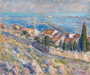 PECSI PILCH Dezsö 1888-1949,Port of Nice,1936,Nagyhazi galeria HU 2023-12-12