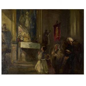PECZ Henrik 1813-1868,Church Scene,Kodner Galleries US 2023-06-28