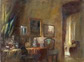 PECZELY Antal 1891-1963,Interior of a room,Tiroche IL 2011-10-28