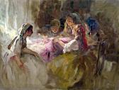 PECZELY Antal 1891-1963,Needle working girls,Nagyhazi galeria HU 2018-03-06