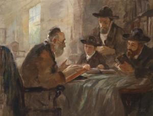 PECZELY Antal 1891-1963,The Talmud Lesson,Palais Dorotheum AT 2012-02-06
