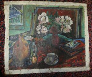 PEDDIE Archibald 1917-1990,still life studies of flowers on table,Reeman Dansie GB 2012-02-14