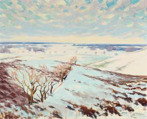 Pedersen Christian 1908-1982,Landscape, Odsherred,1962,Bruun Rasmussen DK 2023-02-21