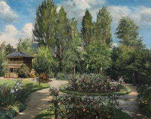 PEDERSEN Holger Topp 1868-1938,Summer day in a park,1896,Bruun Rasmussen DK 2022-12-19