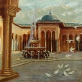 PEDERSEN Hugo Vilfred 1870-1959,The Courtyard of the Lions, Alhambra,Bruun Rasmussen DK 2014-03-09